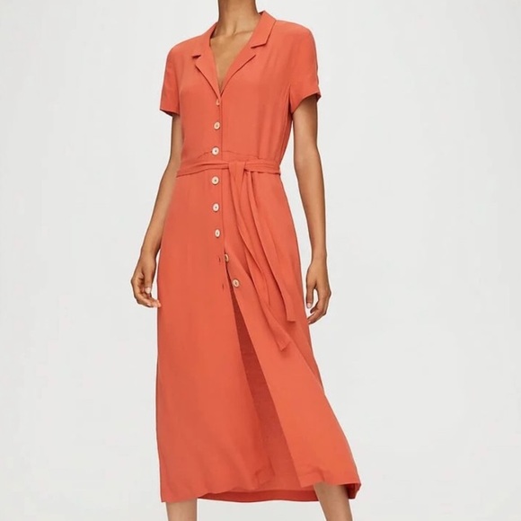 Wilfred Dresses & Skirts - NWOT Wilfred Shirt Dress- Aritzia Midi Button Front Dress.
